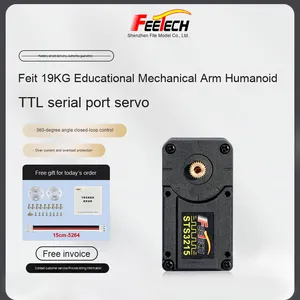 FEETECH 19 кг двухосевой Магнитный кодировщик 360 градусов TTL уровень сигнала робот сервопривод последовательной шины из пластика - Product Image 4