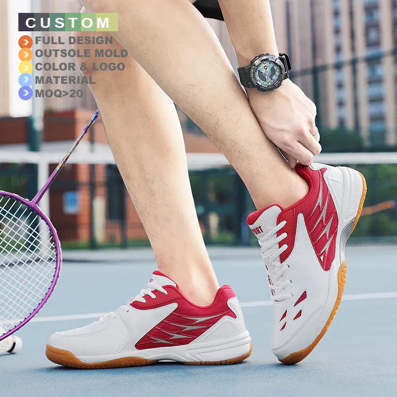 Benutzer definierte Marke Turnschuhe Pickball Schuhe Volleyball Männer Sport Badminton Bowling Tischtennis Schuhe für Männer