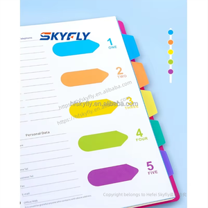 Cuaderno personal A5, 5 temas con divisores de página y pestañas de índice, cuaderno en espiral atado con alambre, cuaderno de varios temas para la escuela para adolescentes - Product Image 5