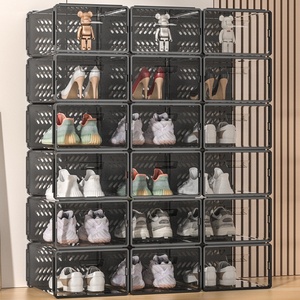 Tùy chỉnh rõ ràng shoebox Stackable hộp giày với biểu tượng tùy chỉnh thả phía trước từ hộp giày lưu trữ - Product Image 2