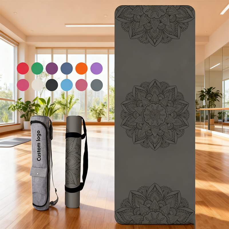 Tapis de yoga en PU - noir