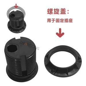 Enchufe de muebles Integrado de Calidad de mesa estándar de EE. UU. Tipo circular con 2 tomas de corriente de escritorio USB y NFC - Product Image 6