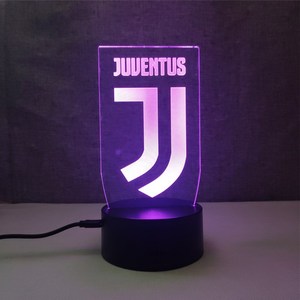 リモコン3D LEDナイトライトカラフルタッチフットボールクラブ装飾クロスボーダークリエイティブベッドルームプラグイン - Product Image 6