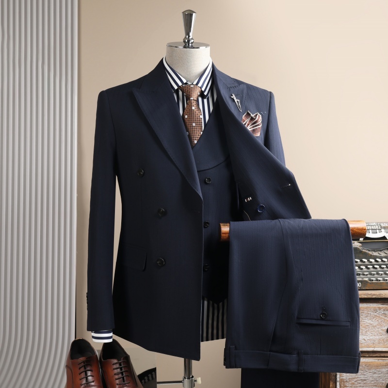 8063 Dark Blue (suit + vest + pants)