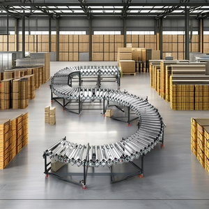 Long Range Logistics <strong>Loading</strong> and <strong>Unloading</strong> Expandable Wheeled Stainless Steel O-Ring Belt Flexible Roller <strong>Conveyor</strong> - Product Image 5