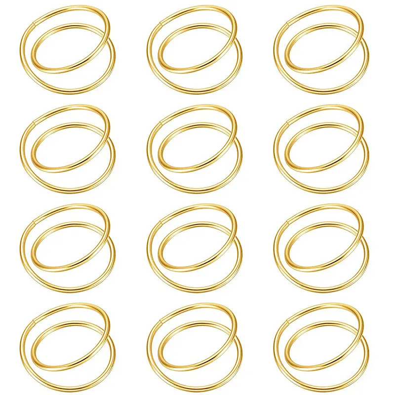 Estilo Simple doble círculo/bucle servilletero hebillas servilleta titular lugar tarjeta titular servilleteros servilletero para fiesta boda