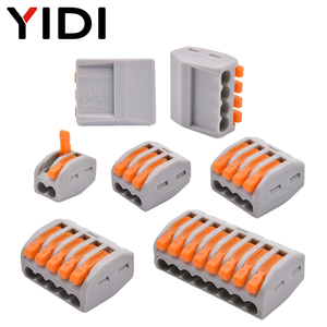 YIDI Electrical Quick Wire Connector Splitter Universal Compact Lever <strong>Push</strong> in Din Rail <strong>Terminal</strong> <strong>Spring</strong> Clamp <strong>Block</strong> 2 3 4 5 8 Pin - Product Image 3