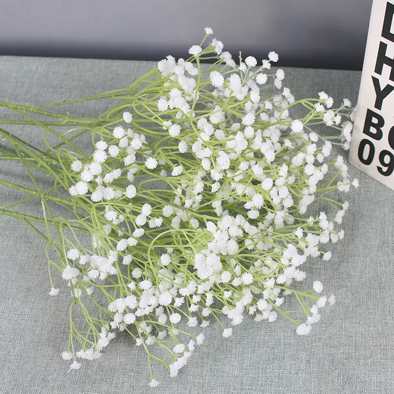 AF0304 souffle gypsophile décoration de mariage couleur blanche toucher réel fleur de souffle artificielle pour bébé