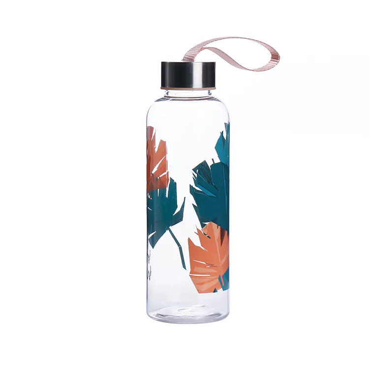 زجاجة مياه بلاستيكية شفافة مربعة بشعار مخصص بسعر الجملة من البلاستيك المجمد PET