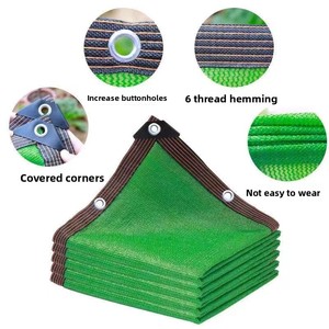 Retino per parasole in HDPE verde transfrontaliero con bordo perforato addensato addensato balcone cortile piscina isolamento termico sole - Product Image 2