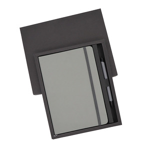 Logo personalizzato A5 100 fogli vuoti set regalo quaderno in pelle PU con penna - Product Image 5