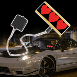 JDM Led kalp işaretleri kısılabilir Light Up araba pencere cam kapı çıkartmalar özel kızdırma paneli Led ışık paneli - Product Image 1