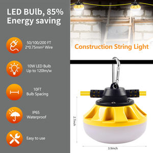New Launched SAA Certificated AU Plug Led Work String <strong>Lights</strong>, Connectable Construction <strong>Lights</strong> String with Shock Resistance Bulb - Product Image 4