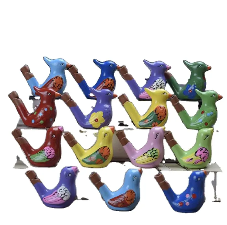 Schattige Dieren Vorm Kinderen Geschenken Keramisch Water Vogel Fluit Ocarina Kinderen Bad Speelgoed Retro Klei Ambachtelijke Fluitjes Feest Gunst