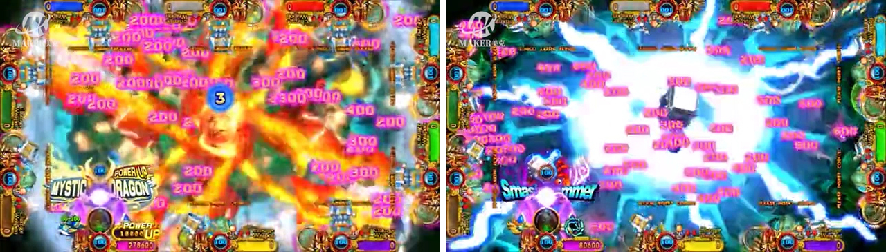 Tabella del gioco di pesca 110V/220V che gioca il materiale d'acciaio di Multiscene 3