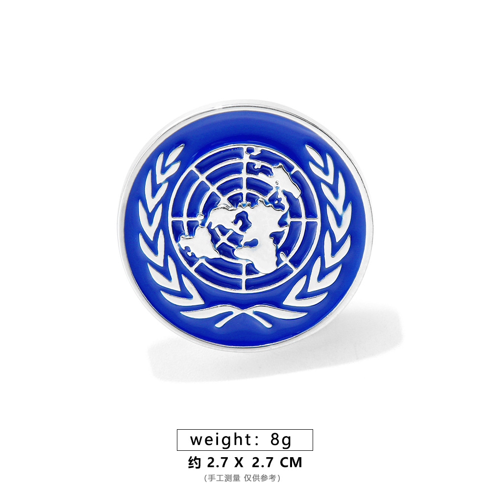 Emblème de l'ONU en argent