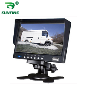 Monitor de pantalla LCD TFT de 7 pulgadas para coche, pantalla de visión trasera de 4 vías para cámara de respaldo de visión trasera inversa, pantalla de escritorio para coche, camión, TV