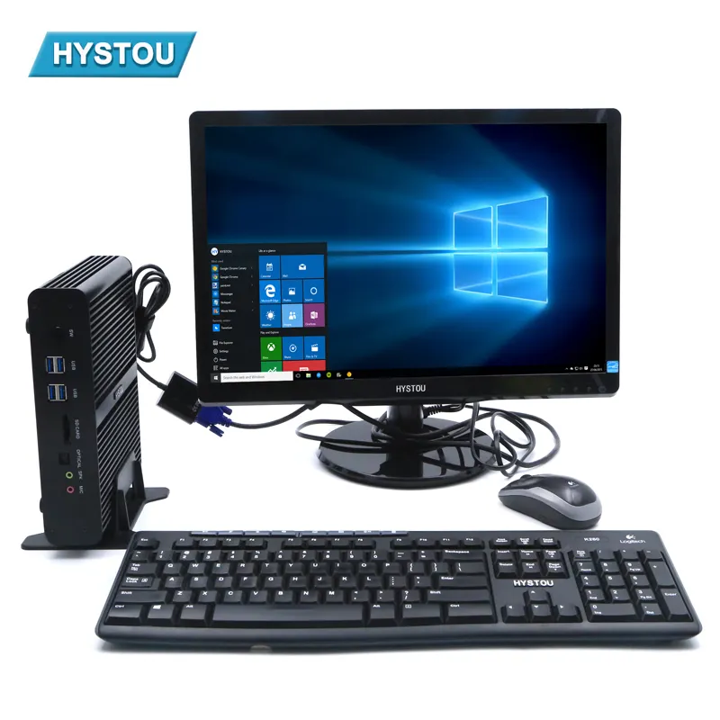 HYSTOU डेस्कटॉप मिनी पीसी कंप्यूटर के लिए कार्यालय i7 कोर मैं 7 Computadora Gamer के Fanless माइक्रो पीसी