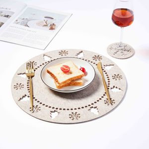 餐桌圆垫耐热聚酯纤维餐桌垫家庭厨房派对圣诞 - Product Image 5