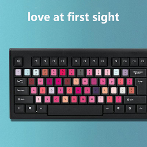 Notebook teclado Inglés Macaron Color Key Stickers Desktop Computer Stickers Scrub Repair Film 2,0 Compute Sticker - Product Image 5