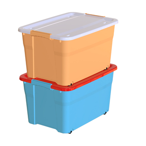 大型透明多目的ppプラスチック製収納ボックスビン蓋付き大型収納容器衣類用 - Product Image 2