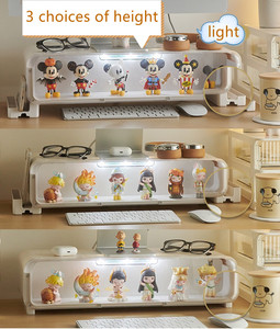 Monitor del Computer alzata Stand Display Desktop Stand montante con luce e cassetto per la visualizzazione POP MART Minifigures - Product Image 3