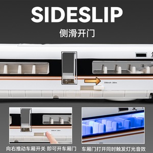 Riel de alta velocidad Fuxing modelo fundido a presión combinación de una sola/doble sección modelo de tren de aleación de simulación para Hobby preconstruido - Product Image 5