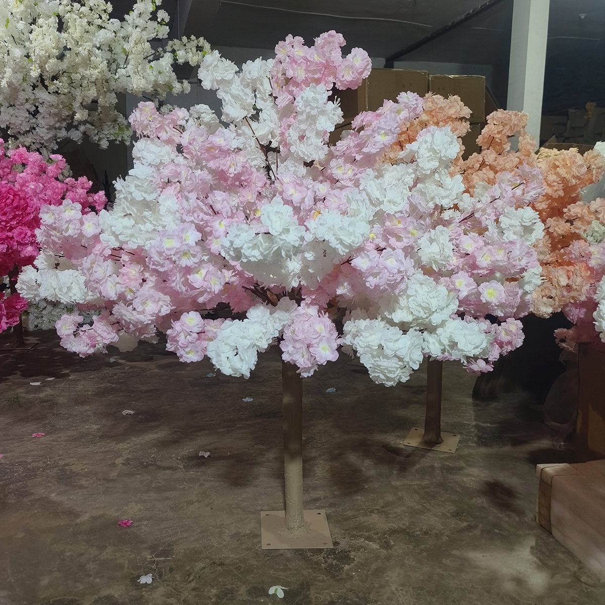 Pink and white