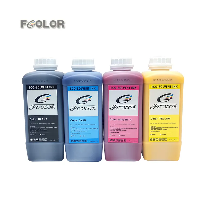 Tinta solvente ecológica para impressora Espon DX4 DX5 DX7 Fcolor de alta qualidade