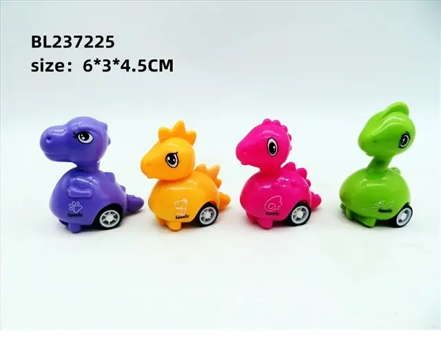 Promocional mini animais brinquedos dinossauro brinquedo pull back carros plástico pull back animal carro brinquedo