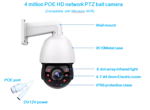 Mini cámara domo de alta velocidad con zoom 18x y rotación continua 360 para sistemas de monitoreo al aire libre - Product Image 2