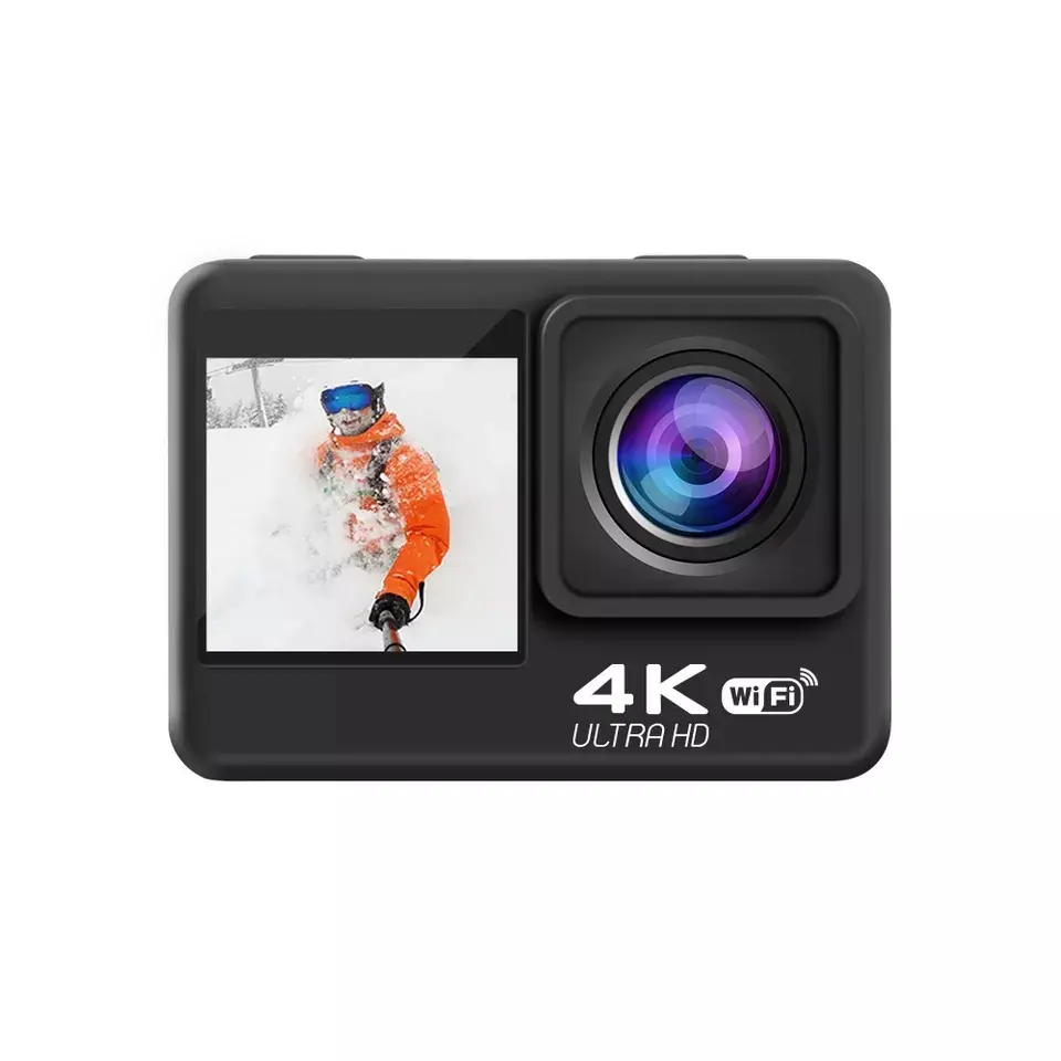 Mini câmera de ação 4k 2.0 polegadas Tela subaquática Full Hd 1080p Capacete Mini câmera esportiva câmera de vídeo subaquática à prova d'água