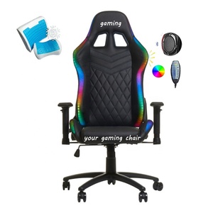 USA thép cơ sở 4D tay vịn chơi game bảng thiết lập Bluetooth Loa Led RGB ánh sáng Ergonomic Massage máy tính chơi game Ghế văn phòng sử dụng - Product Image 1