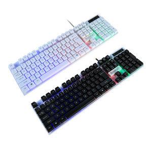 RGB Backlit Mechanical-feel <strong>Keyboard</strong> Sync Your Style Devices and Accuracy for Gaming Pc Home Office Computer External <strong>Notebook</strong> - Product Image 1