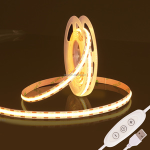 Customized 1M 2M 3M DC 5V COB <strong>LED</strong> Strip Light 5V 8mm 480Leds USB Plug Dimmable COB <strong>LED</strong> Strip with EPistar Chip Cuttable - Product Image 1