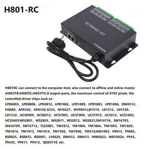 LED <strong>Decoder</strong> 8192 Pixels 8 DMX512 Out Port Slaves Work With <strong>Computer</strong> Network Marster Programmable H801RC LED Controller