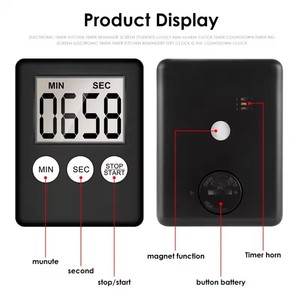 Timer magnetico da cucina cottura digitale per forno LCD Count Up per conto alla rovescia allarme ad alto volume magnete orologio per dormire cucina