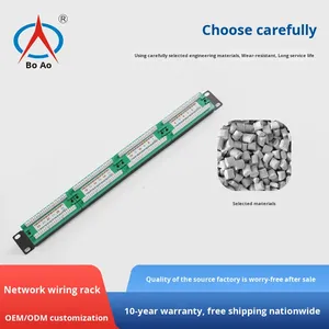 24-Port Non-Shielding Network <strong>Patch</strong> <strong>Panel</strong> RJ45 CAT6A Cable Management Rack Cabinet Network Cable <strong>Module</strong> 24-Port <strong>Patch</strong> <strong>Panel</strong> - Product Image 2