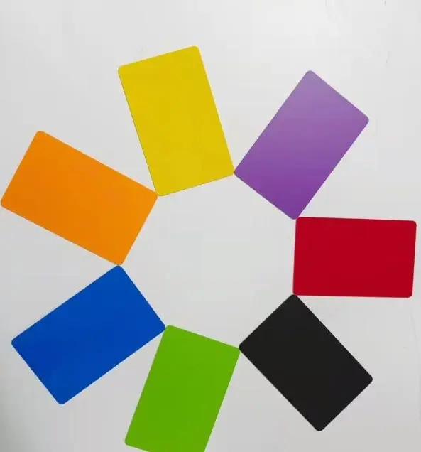 Tarjeta NFC de pvc personalizada, RFID, colorida, blanca/roja/amarilla/verde/azul/negra, para imprimir