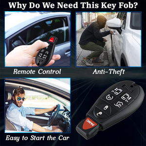 מפתח obd עצמי מפתח מתכנת הזן מרחוק 2 + 1 ערכת כפתור ג 'יפ תואם ג' יפ דודג m3n5wy783x IYZ-C01C מפתחות רכב - Product Image 4