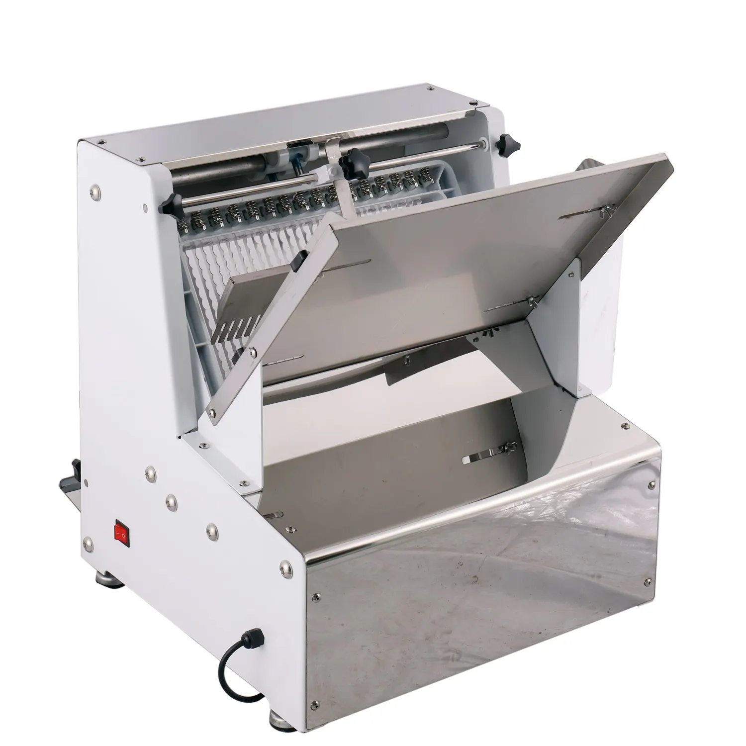 Alat Pengiris Roti Toast Mesin Pemotong Roti untuk Ketebalan 8Mm 45 Buah/Waktu CE Pengiris Roti Listrik Komersial