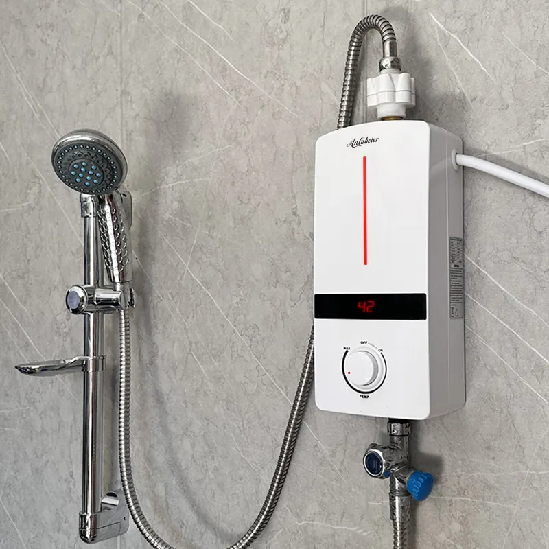 Eau chaude 220 v dernière douche inverseur électrique chauffe-eau instantané douche best-seller sans réservoir pour toilette
