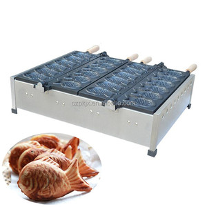 Taiyaki Machine Fish Shaped Waffle Machine Fish <strong>Cake</strong> <strong>Maker</strong> <strong>2</strong> Plates Fish Red Bean Waffle Machine Non-stick LPG Gas 6pcs*<strong>2</strong> - Product Image 2