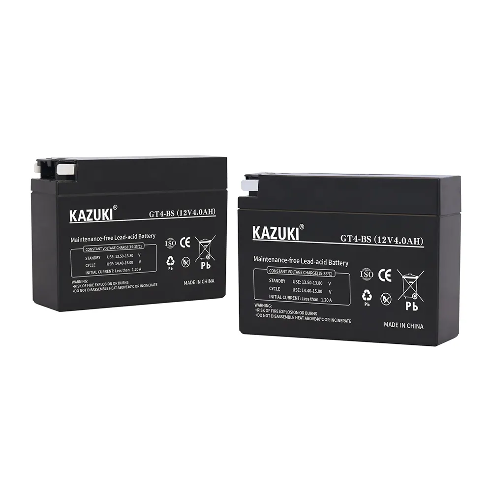 KAZUKI Factory Wholesales Neues Produkt 12 V4ah Batterie für Motorrad Gebraucht 100Cc Suzuki Motorrad Ytr4A GT4B Motorrad batterie