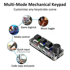 Teclado inalámbrico Bt de 3 teclas de 2,4G, perilla Macro, tecla de acceso directo para pegar, juego de deportes electrónicos, Mini Teclado mecánico con conexión en caliente - Product Image 3