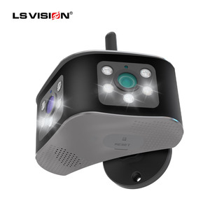 Ls vision sistema de segurança cctv 6mp, lente dupla <span class=keywords><strong>ip</strong></span> 165 graus de visão panorâmica 6mp com cartão sim wi-fi câmera de segurança