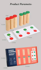 Trẻ Em Mới Đồ Chơi Giáo Dục Giác Quan Montessori Đồ Chơi Phát Triển Trí Tuệ Trẻ Em Đồ Chơi Ống Giọng Nói Gia Đình Màu Montessori - Product Image 6