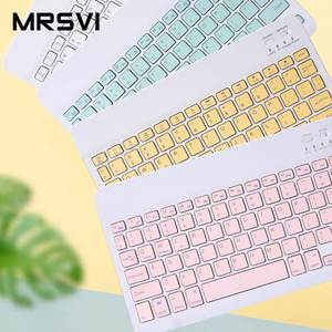 Ratón y teclado portátil para oficina, miniteclado inalámbrico con dientes azules, recargable - Product Image 4