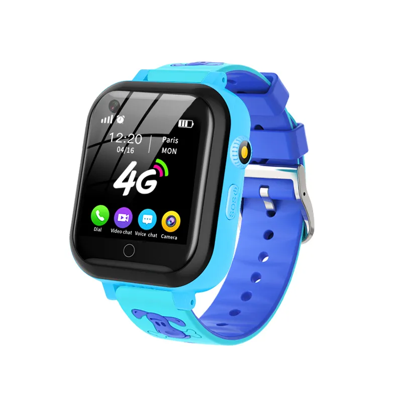 Reloj inteligente 4G de Grado Superior WiFi LBS GPS relojes inteligentes IP67 dispositivo de seguimiento en tiempo real a prueba de agua con videollamada musical