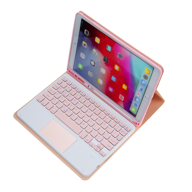 Clavier tactile carré en cuir rose